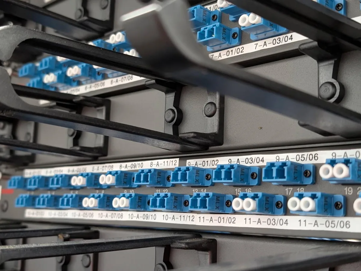 FOBOT with every LC port labelled to the site plan.